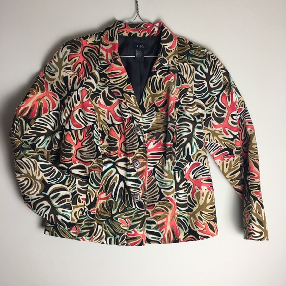 R.Q.T Women’s Multicolored Blazer Size L - Picture 1 of 6
